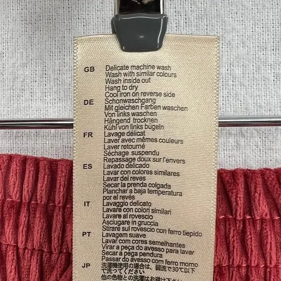 SCOTCH AND SODA The Peaks Velour Crop Track Pants Womens M Red Mid Rise Straight - Picture 14 of 16